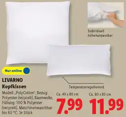 Lidl LIVARNO Kopfkissen Angebot
