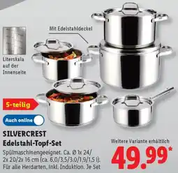 Lidl SILVERCREST Edelstahl-Topf-Set Angebot