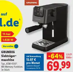 Lidl GRUNDIG Siebträgermaschine Angebot