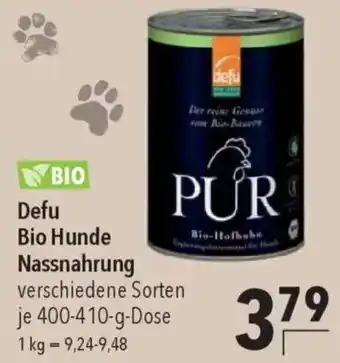 CITTI Markt Defu Bio Hunde Nassnahrung Angebot