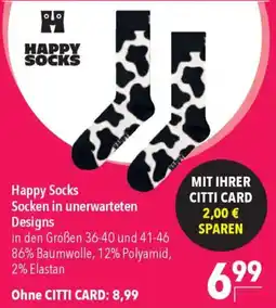 CITTI Markt Happy Socks Socken in unerwarteten Designs Angebot