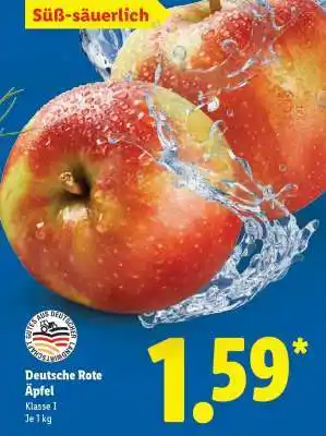 Lidl Deutsche rote Äpfel Angebot