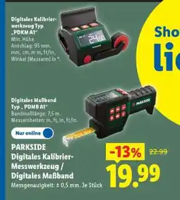 Lidl PARKSIDE Digitales Kalibrier-Messwerkzeug / Digitales Maßband Angebot
