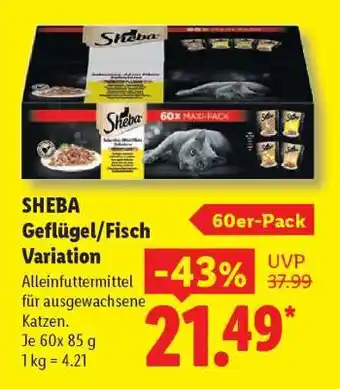 Lidl Sheba Geflügel/Fisch Variation Angebot