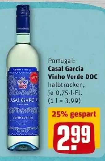 REWE City Casal Garcia Vinho Verde DOC 0,75L Angebot