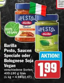 HIT Barilla Pesto, Saucen Speciale oder Bolognese Soja Vegan Angebot