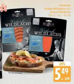Edeka Friedrichs Kodiak Wildlachs oder Graved Wildlachs Angebot