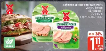 Edeka Schinken Spicker oder Aufschnitt Angebot