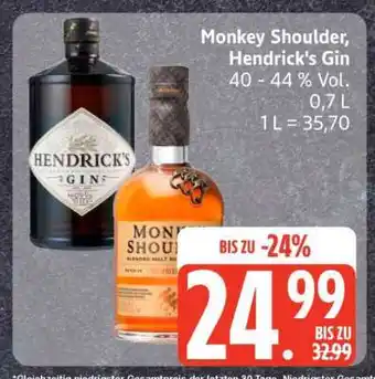 Edeka Monkey Shoulder, Hendrick's Gin Angebot