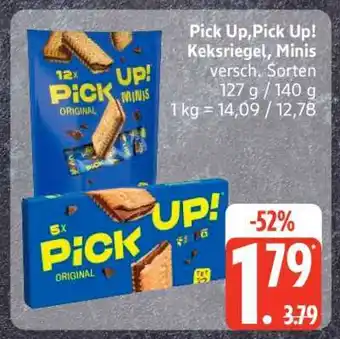 Edeka Pick Up! Pick Up! Keksriegel, Minis Angebot