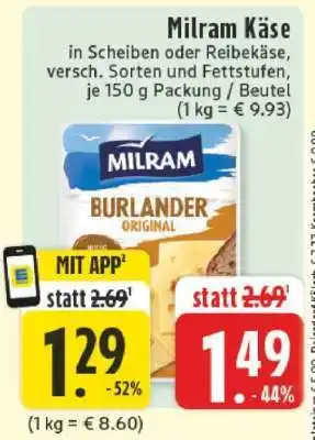 Edeka Milram Käse Angebot