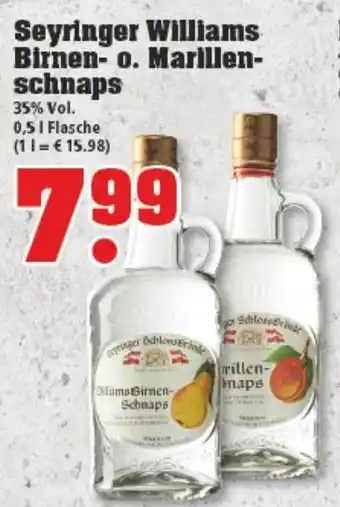 trinkgut Seyringer Williams Birnen-o. Marillen Schnaps Angebot