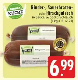 Edeka Rinder-, Sauerbraten- oder Hirschgulasch Angebot
