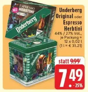 Edeka UNDERBERG Original oder Espresso Herbtini Angebot