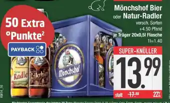 Edeka Mönchshof Bier oder Natur-Radler Angebot