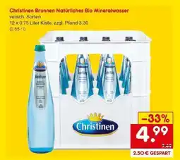 Netto Marken-Discount Christinen Brunnen Natürliches Bio Mineralwasser Angebot