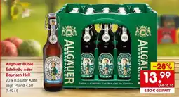 Netto Marken-Discount Allgäuer Büble Edelbräu oder Bayrisch Hell Angebot