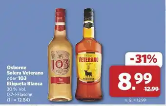 Combi Osborne Solera Veterano oder 103 Etiqueta Blanca Angebot