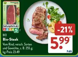 Aldi Süd BIO Bio-Steak Angebot
