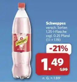 Combi Schweppes versch . Sorten Angebot
