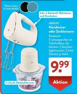 Aldi Süd AMBIAO Handmixer oder Zerkleinerer Angebot