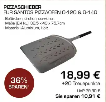 CITTI Markt SANTOS PIZZASCHIEBER FÜR SANTOS PIZZAOFEN 0-120 & 0-140 Angebot