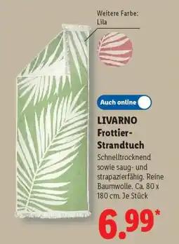 Lidl LIVARNO Frottier- Strandtuch Angebot