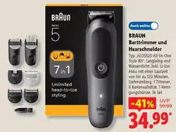 Lidl BRAUN Barttrimmer und Haarschneider Angebot