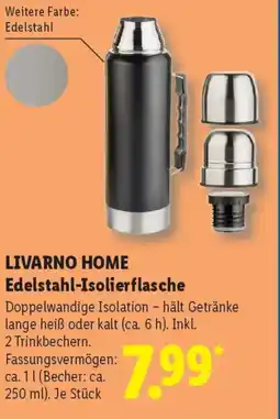 Lidl LIVARNO HOME Edelstahl-Isolierflasche Angebot