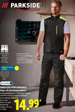 Lidl PARKSIDE PERFORMANCE Zipp-off-Arbeitsbundhose Angebot