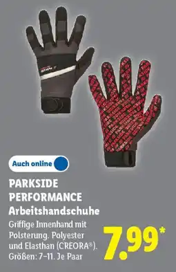 Lidl PARKSIDE PERFORMANCE Arbeitshandschuhe Angebot