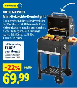 Lidl GRILLMEISTER Mini-Holzkohle-Komfortgrill Angebot