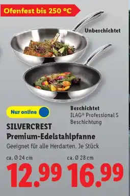 Lidl SILVERCREST Premium-Edelstahlpfanne Angebot