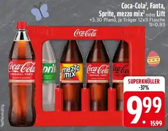 Edeka Coca-Cola, Fanta, Sprite, mezzo mix oder Lift Angebot