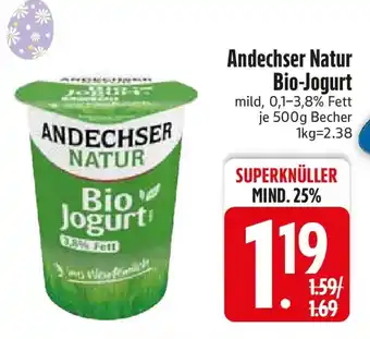 Edeka Andechser Natur Bio-Jogurt Angebot