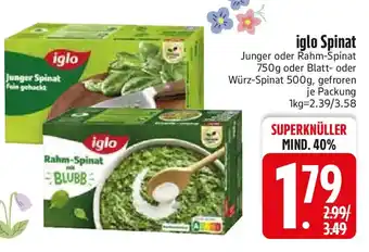 Edeka iglo Spinat Angebot