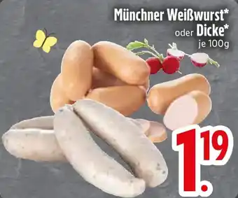 Edeka Münchner Weißwurst oder Dicke Angebot