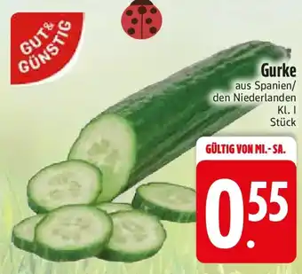 Edeka GUT& GÜNSTIG Gurke Angebot