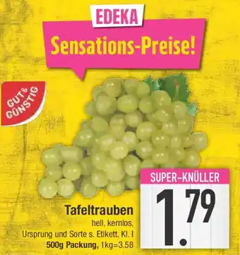 E-Center GUT& GUNSTIG Tafeltrauben Angebot