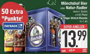 E-Center Mönchshof Bier oder Natur-Radler Angebot