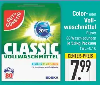 E-Center GUT& GUNSTIG Color- oder Vollwaschmittel Angebot