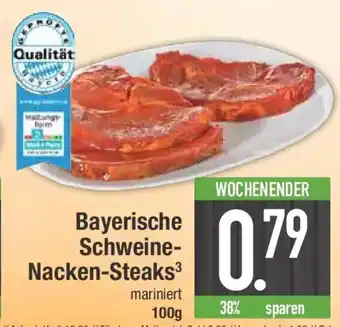 E-Center Bayerische Schweine- Nacken-Steaks Angebot