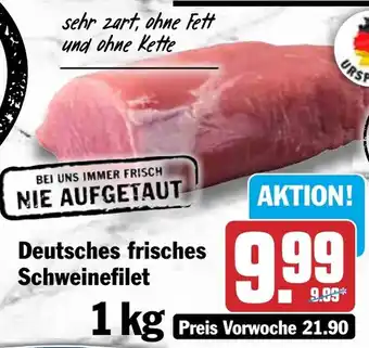 HIT Deutsches frisches Schweinefilet Angebot