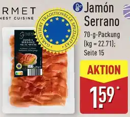Aldi Nord Gourmet Finest Cuisine Jamón Serrano Angebot