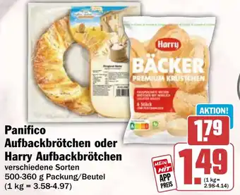 HIT Panifico Aufbackbrötchen oder Harry Aufbackbrötchen Angebot