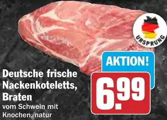 HIT Deutsche frische Nackenkoteletts, Braten Angebot