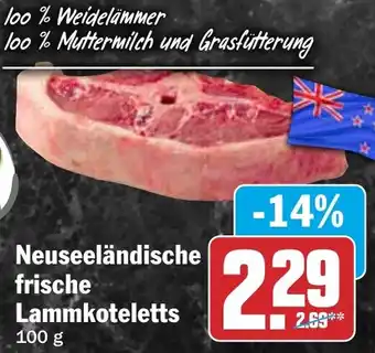 HIT Neuseeländische frische Lammkoteletts Angebot