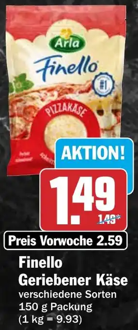 HIT Arla Finello Geriebener Käse Angebot