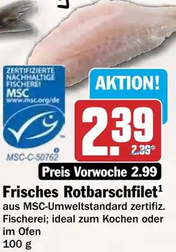 HIT Frisches Rotbarschfilet Angebot