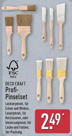 Aldi Nord DECO CRAFT Profi-Pinselset Angebot